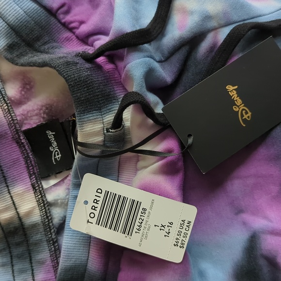 Disney Mickey Mouse Tie Dye Cropped Jogger Pants - Picture 6 of 6